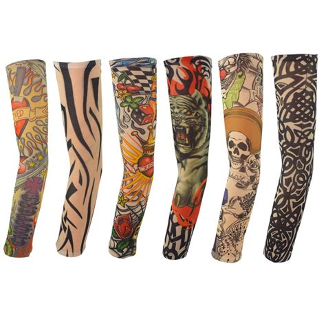 Buy 6pcs Temporary Tattoo Sleeves Hmxpls Body Art Arm Stockings Slip