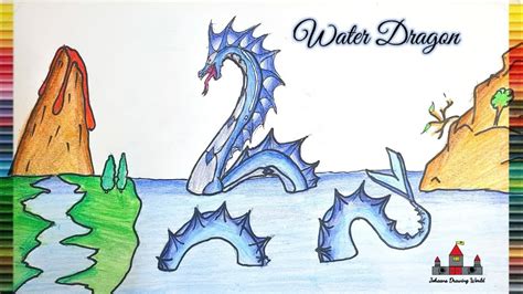 Draw A Fantasy Water Dragon Step By Step Drawing For Kids Youtube