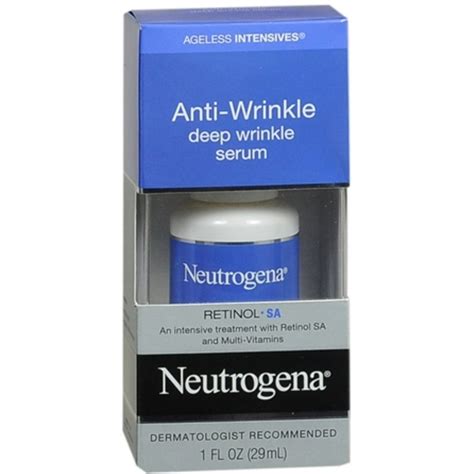 Neutrogena Ageless Intensives Anti Wrinkle Deep Wrinkle Serum 1 Oz Pack Of 2