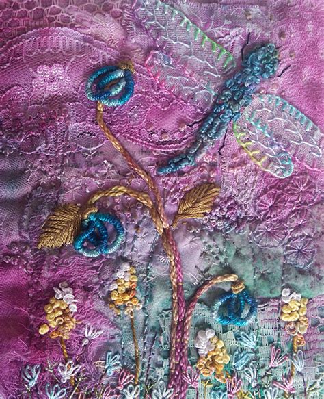 Textile Collage Paint And Embroidery By Carol Macdonald Painting