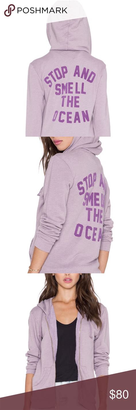 Wildfox Stop And Smell The Ocean Zip Up Hoodie Wildfox Couture Zip Up