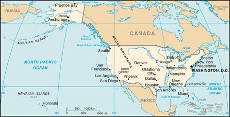 United States Land Boundaries Geography