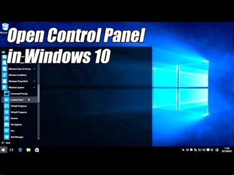 You can still access control panel on windows 10 is a number of quick ways — here are five of them. Open Control Panel in Windows 10 - YouTube