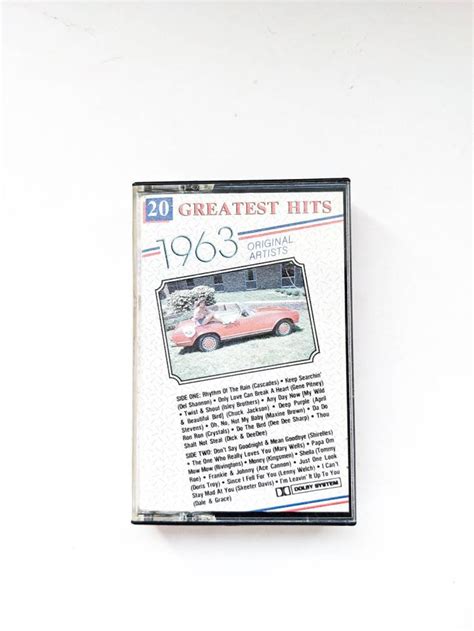 vintage cassette tapes elvis greatest hits 1963 cher etsy
