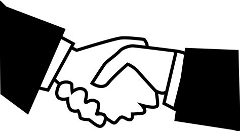 Hand Black And White Shaking Hands Black And White Clipart Wikiclipart