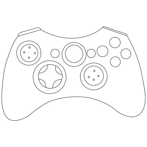 Xbox Controller Drawing Outline