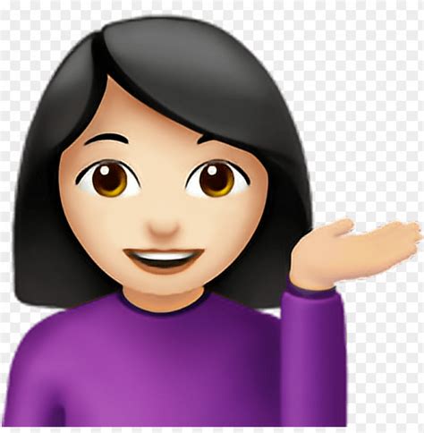 Woman Tipping Hand Emoji Png Image With Transparent Background Toppng