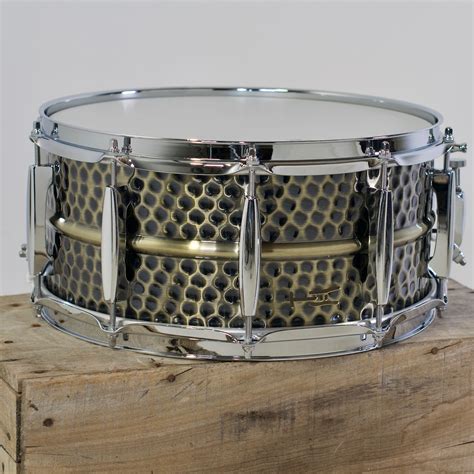New 6½x14 Hammered Brass Snare Drum