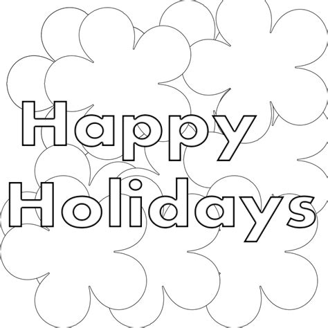 Winter holidays around the world. Happy Holidays Coloring Pages To Print,Printable,Free