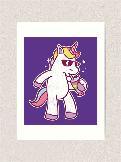 Cool Unicorn Art Print For Sale By Beautyart1 Redbubble