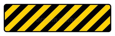 Yellow Black Striped Floor Sign On White Background Stock Vector
