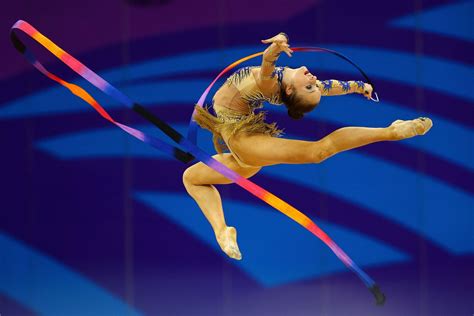 Marina Durunda Of Azerbaijan Competes During The Rhythmic Gymnastics