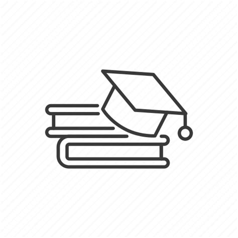 Book Cap Education Graduate Line Outline Icon Download On Iconfinder