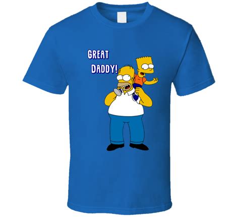 Great Daddy Homer Bart Simpson Father Day T Shirt