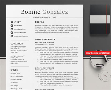 39 Word Document Modern Cv Template Word Free Download Pics Get