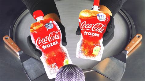 Asmr Frozen Coca Cola Ice Cream Rolls How To Make Frozen Coca Cola To Ice Cream Food Art
