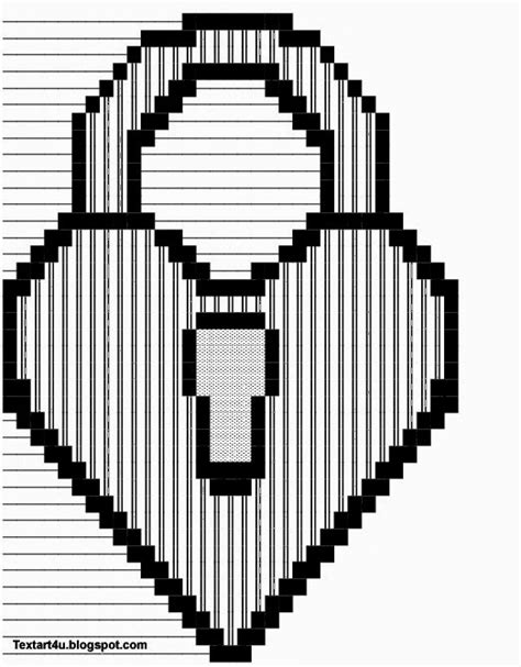 Heart Lock And Key Copy Paste Text Art Cool Ascii Text
