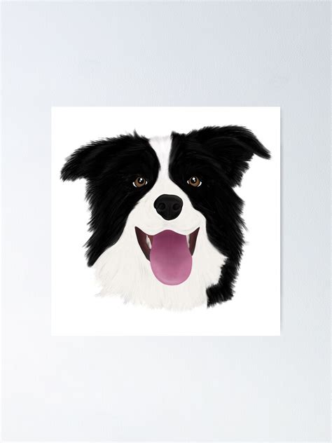 Happy Border Collie Poster By Rmcbuckeye Redbubble