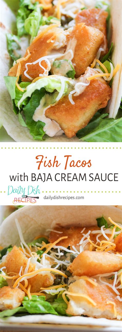 After marinating, the fish just needs to cook in a glug of olive oil for a few minutes per side in. Fish Tacos with Baja Cream Sauce | Daily Dish Recipes