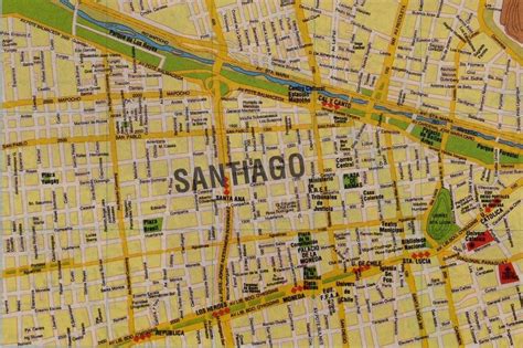 Mapa Da Cidade De Santiago Santiago De Chile Mapa Da Cidade Chile