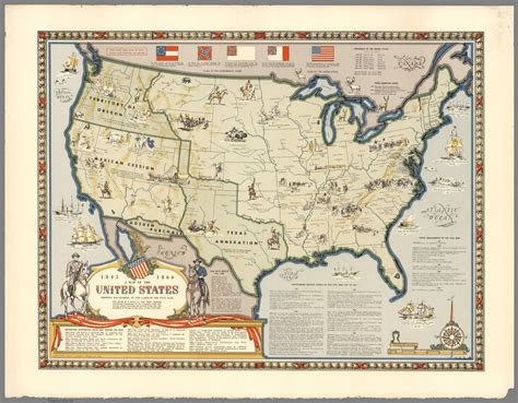 Map Of The United States Showing Boundaries 1845 1866 David Rumsey