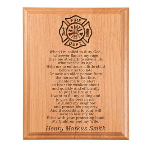 Firefighter Prayer Plaque Etsy