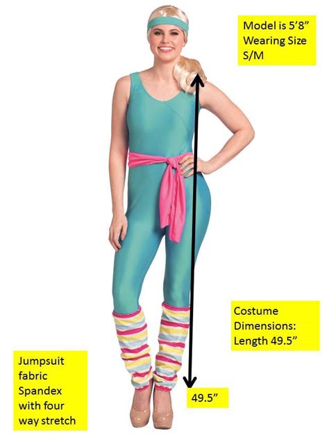 80s Exercise Barbie Womens Costume Womens Great Shape Barbie Costume