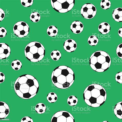 Seamless Soccer Ball Pattern Background Stock Illustration Download