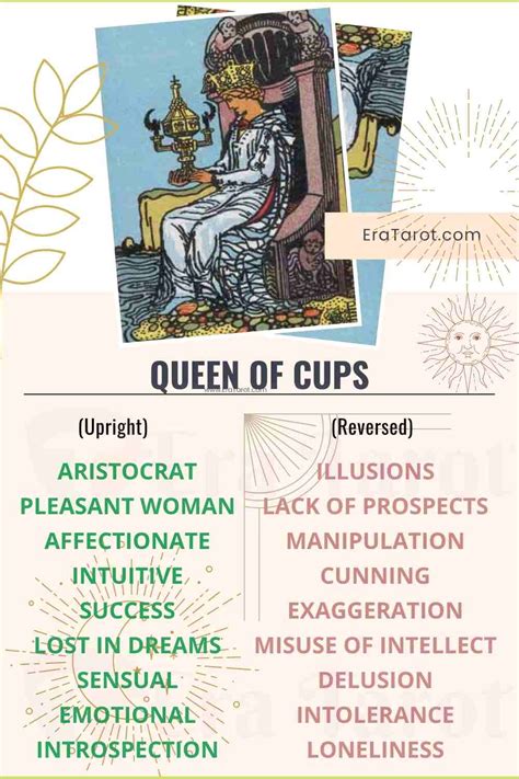 Queen Of Cups Meaning Reversed Yes And No Love Life Eratarot