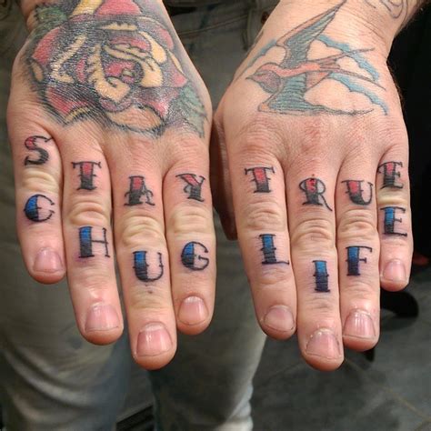 Traditional Knuckle Tattoos