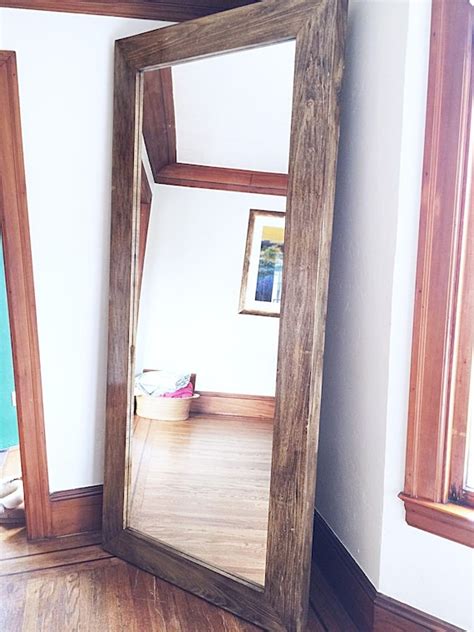 Items Similar To X Large Wooden Frame Floor Mirror On Etsy
