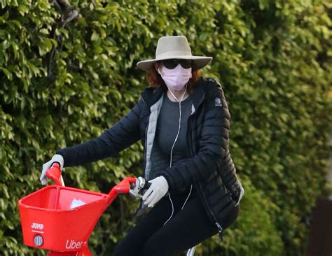 With kyle maclachlan, sofia helin, tobias santelmann, søren pilmark. MARCIA CROSS Wearing Mask and Gloves Out Riding Bike in ...
