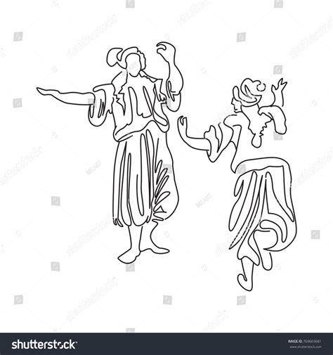 Cultural Dance Figures Turkey Stock Vector Royalty Free 769603681