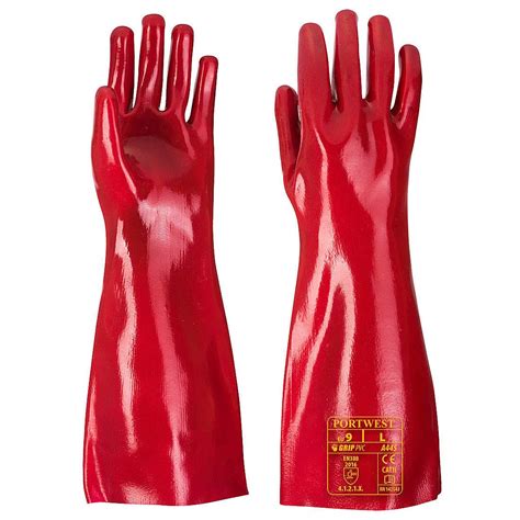 Portwest A445 Pvc Gauntlet Gloves A445 Workwear Supermarket