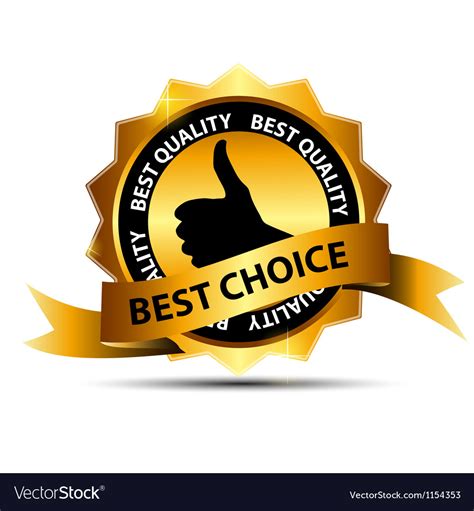 Best Choice Label With Gold Ribbon Royalty Free Vector Image