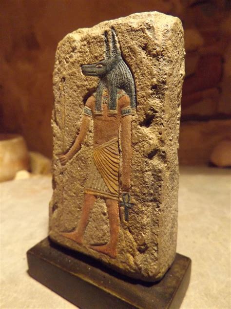 Egyptian Art Anubis A Relief Sculpture Of The Ancient Mummification