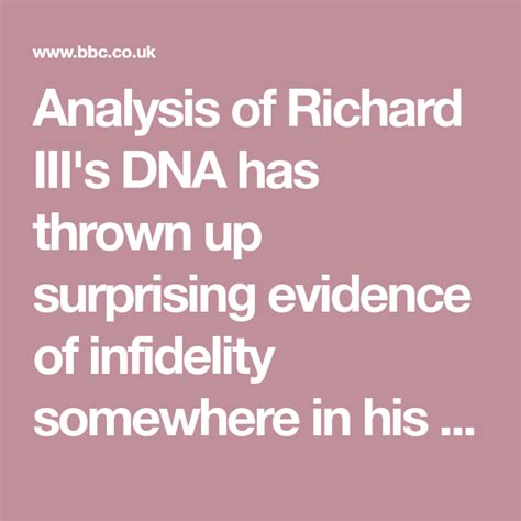 Richard Iiis Dna Throws Up Infidelity Surprise Richard Iii