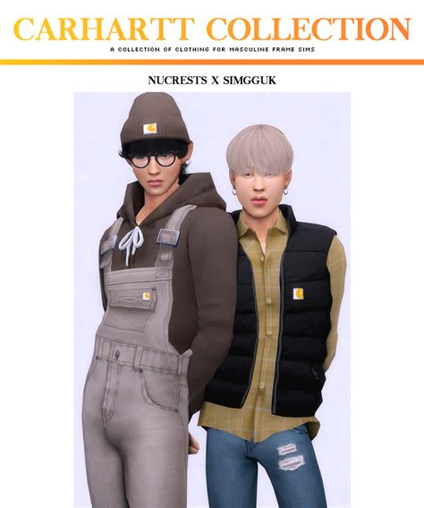 Carhartt Collection By Nucrests X Simkoos Patreon Sims 4 Men