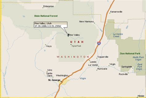 Pine Valley Utah Map 2