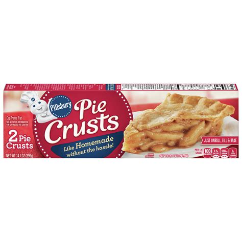 I'm not so good with pie crusts, so typically i purchase the crust and load it full of my own apple pie filling for. Pillsbury Refrigerated Pie Crusts, 2 Ct, 14.1 oz Box ...