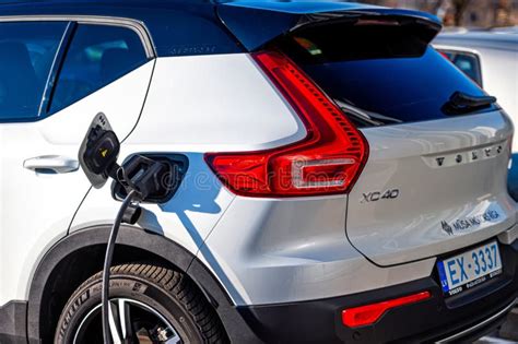 Volvo Xc40 Recharge At Charging Station The Compact Sport Utility