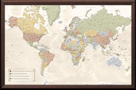 Original Personalized World Traveler Map Traveling By Yourself