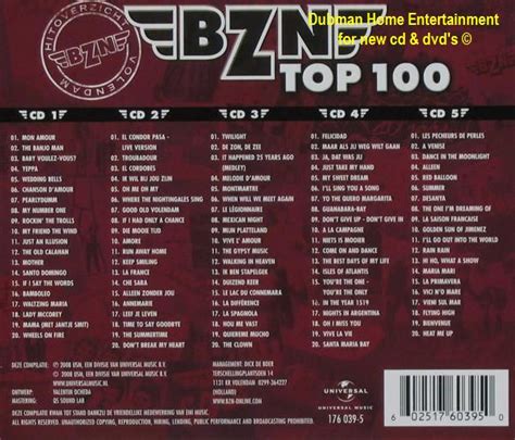 Bzn Top 100 Greatest Hits 5 Cd Box Dubman Home Entertainment