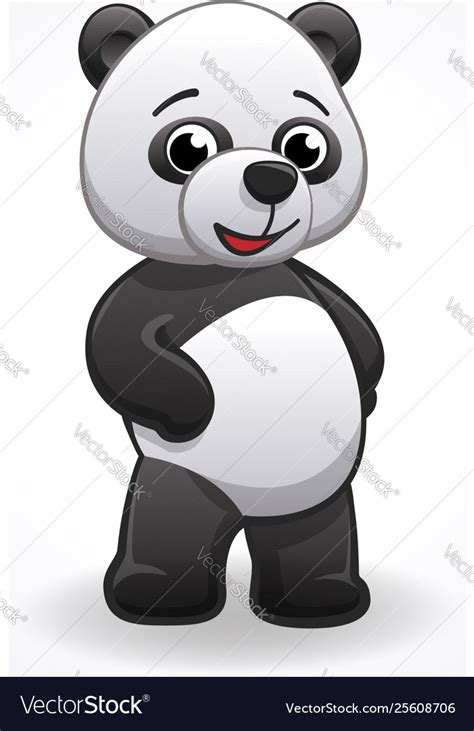 Cartoon Panda Standing Royalty Free Vector Image