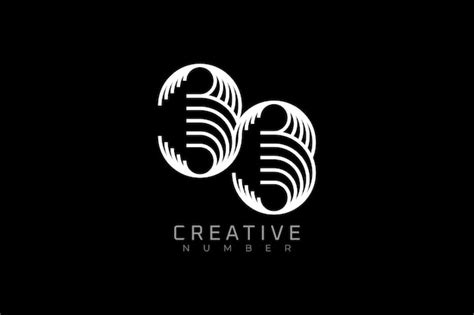 Premium Vector Number 33 Logo Modern And Creative Number 33 Multi