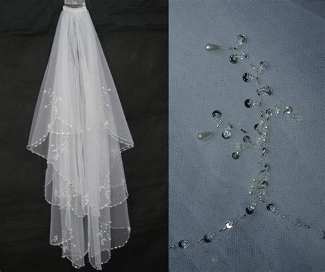 Sale Beads Pearl Whiteivory 2t Wedding Veil Swarovski Crystal Beads