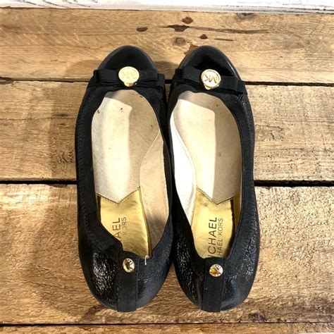 Michael Kors Shoes Michael Kors Black Ballet Flats 75 Dixie Leather