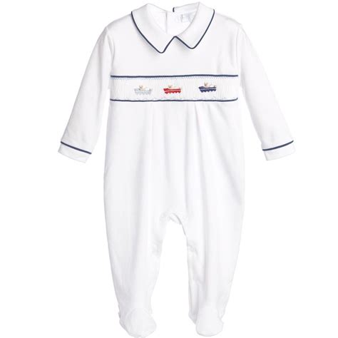 Mini La Mode Baby Boys Traditional Long Sleeved Babygrow Made From A