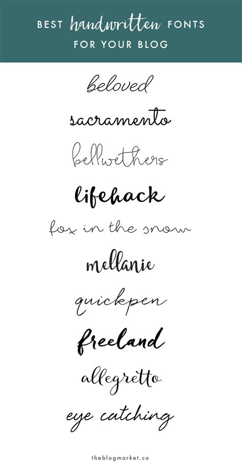 Best Handwritten Fonts For Your Blog The Blog Market