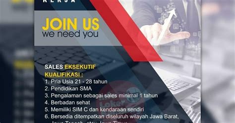 Informasi yang anda cari adalah info loker bekasi timur terupdate dan terlengkap bulan april 2021 dari sumber yang terpercaya. Lowongan Kerja Sales Eksekutif & Accounting Ringan CV ...